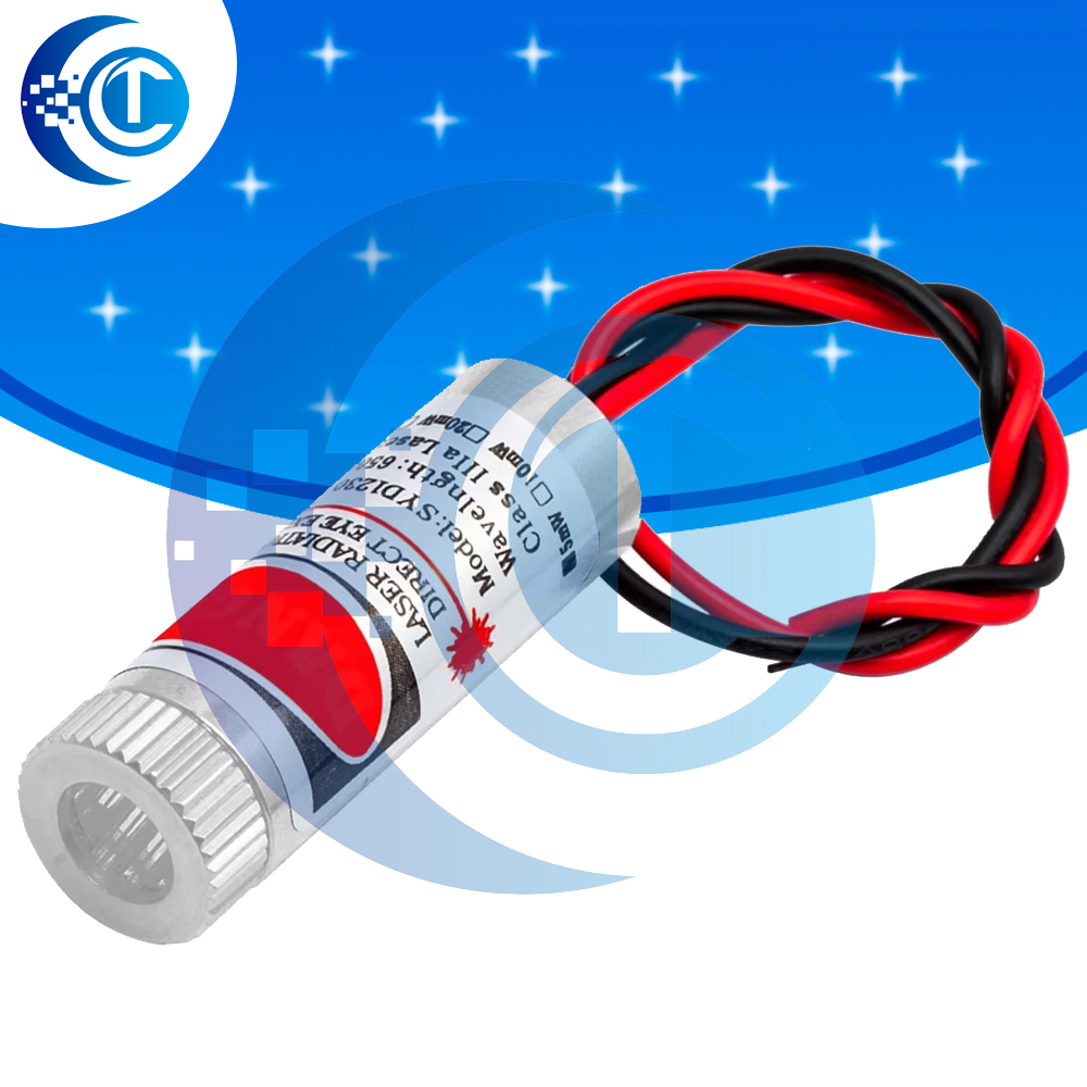 Industrial Laser Line Generator - Modulo Laser Rosso Focalizzabile 650nm 5mW,