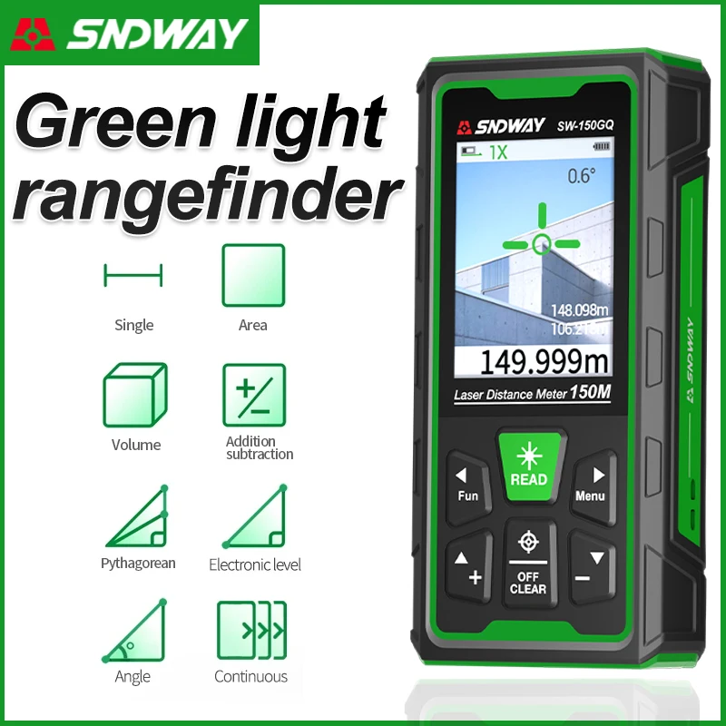 Industrial Laser Distance Sensor - Misuratore di Distanza Laser Verde Digitale