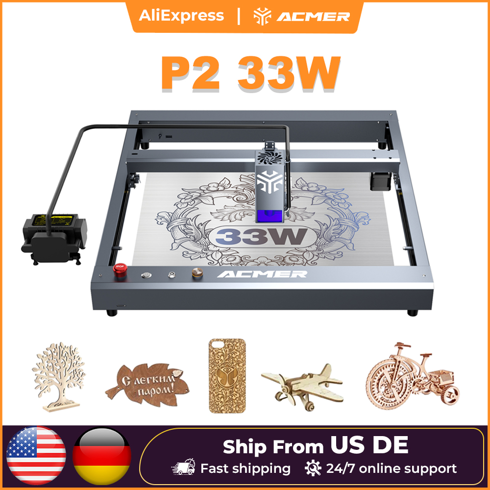 Industrial Laser Engraver For Wood - Incisore Laser ACMER P2 33W con