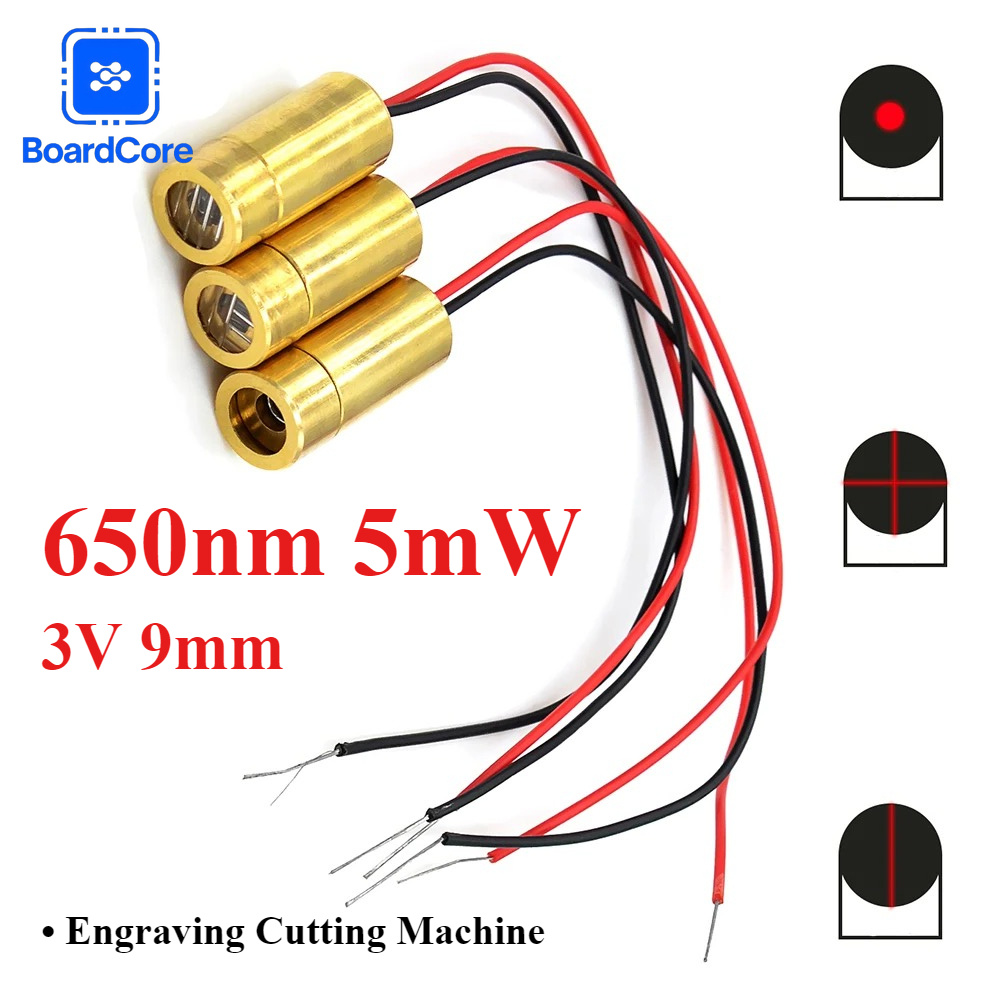 Industrial Laser Line Generator - Mini Testa Laser Rossa 650nm 5mW