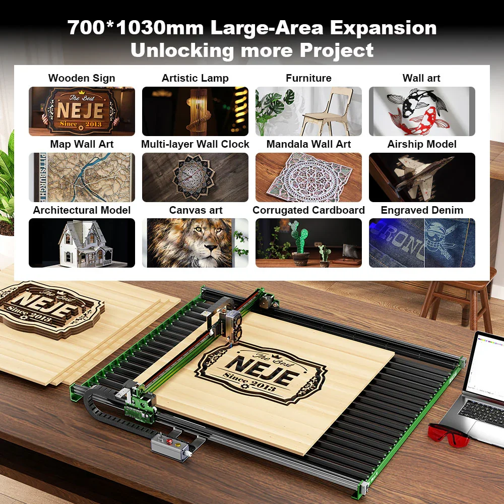 NEJE Max 4 V2 E80 24W ad alta  - Industrial Laser Engraver For Wood recensione e prezzo