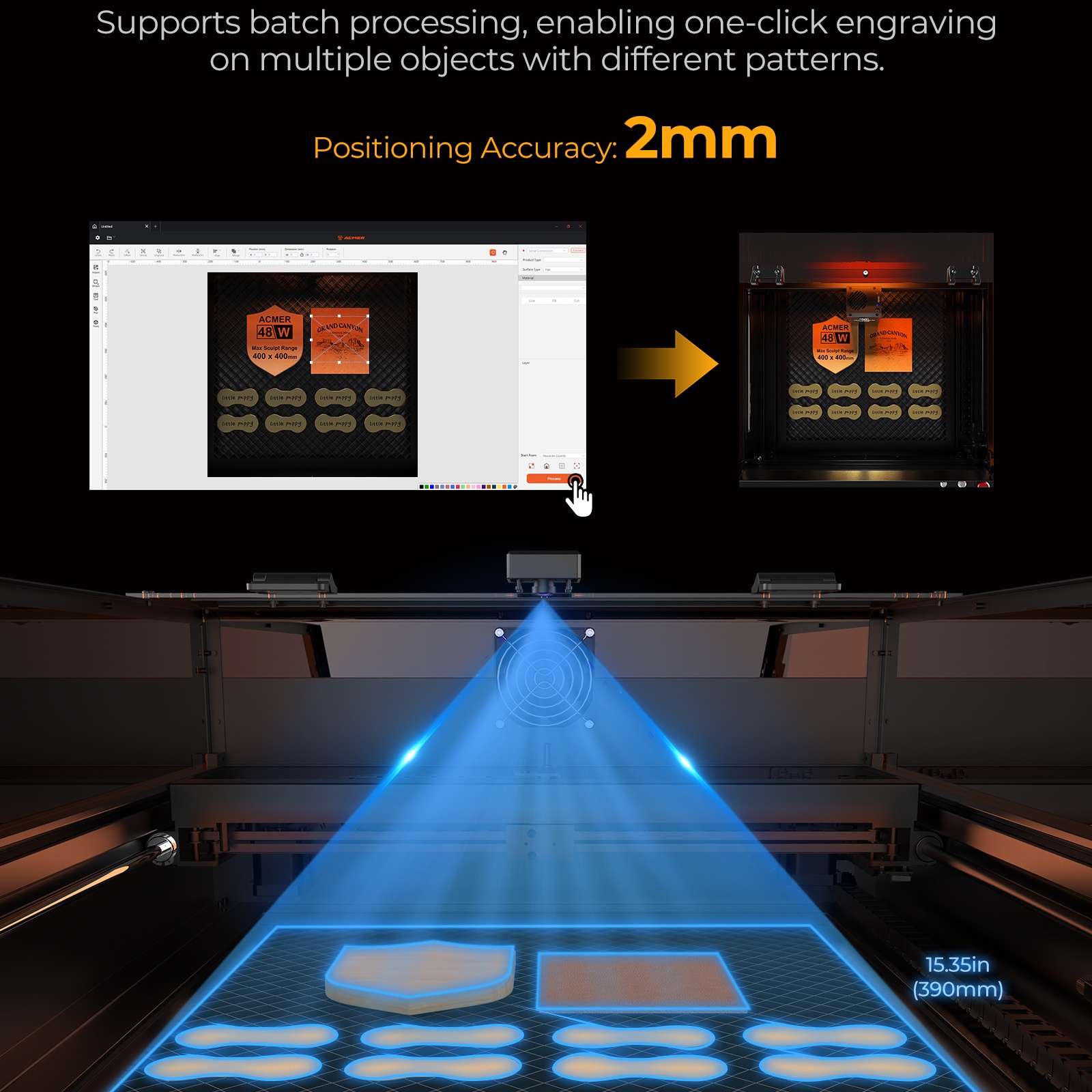 ACMER P3 48000mm/min Macchina  - Industrial Laser Engraver For Wood recensione e prezzo