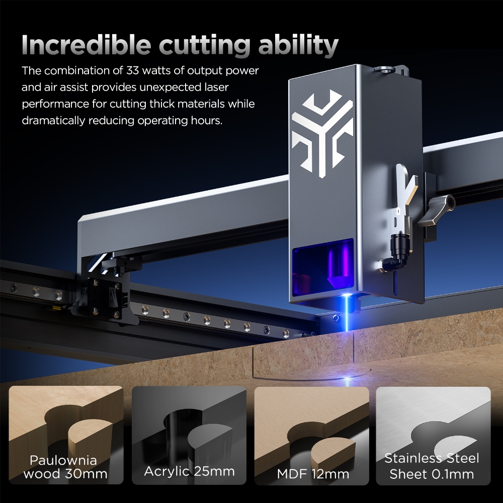 Incisore Laser ACMER P2 33W co - Industrial Laser Engraver For Wood recensione e prezzo